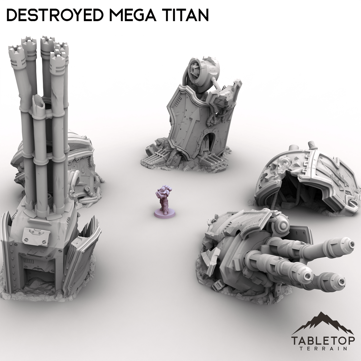 Tabletop Terrain Terrain Destroyed Mega Titan
