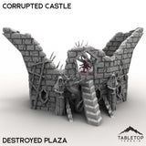 Tabletop Terrain Terrain Destroyed Plaza / 32mm Corrupted Castle