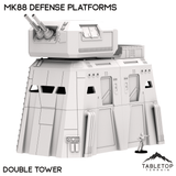 Tabletop Terrain Terrain Double Tower MK88 Defense Platforms - Imperial Base Builder