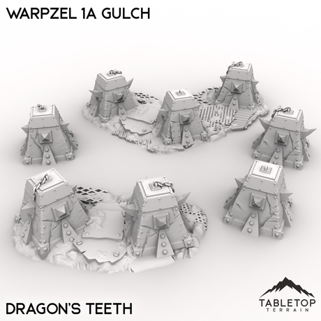 Tabletop Terrain Terrain Dragons Teeth / 32mm Warpzel 1A Gulch