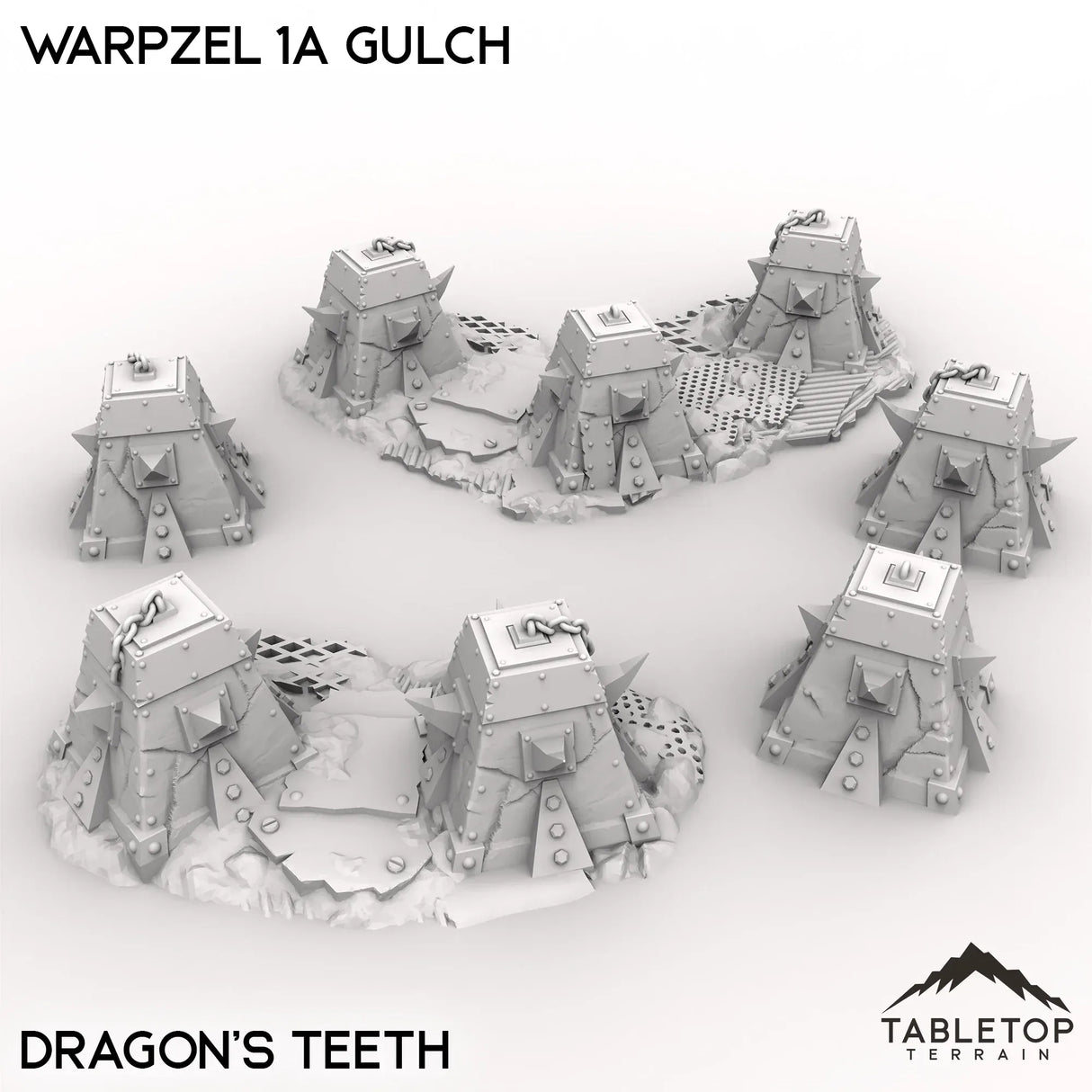 Tabletop Terrain Terrain Dragons Teeth / 32mm Warpzel 1A Gulch