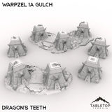 Tabletop Terrain Terrain Dragons Teeth / 32mm Warpzel 1A Gulch