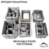 Tabletop Terrain Terrain Efficient Downtown TechScape - 6mm