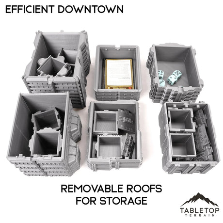 Tabletop Terrain Terrain Efficient Downtown TechScape - 6mm
