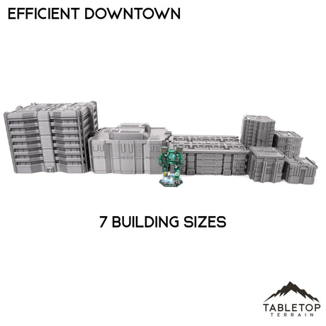 Tabletop Terrain Terrain Efficient Downtown TechScape - 6mm