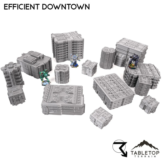 Tabletop Terrain Terrain Efficient Downtown TechScape - 6mm