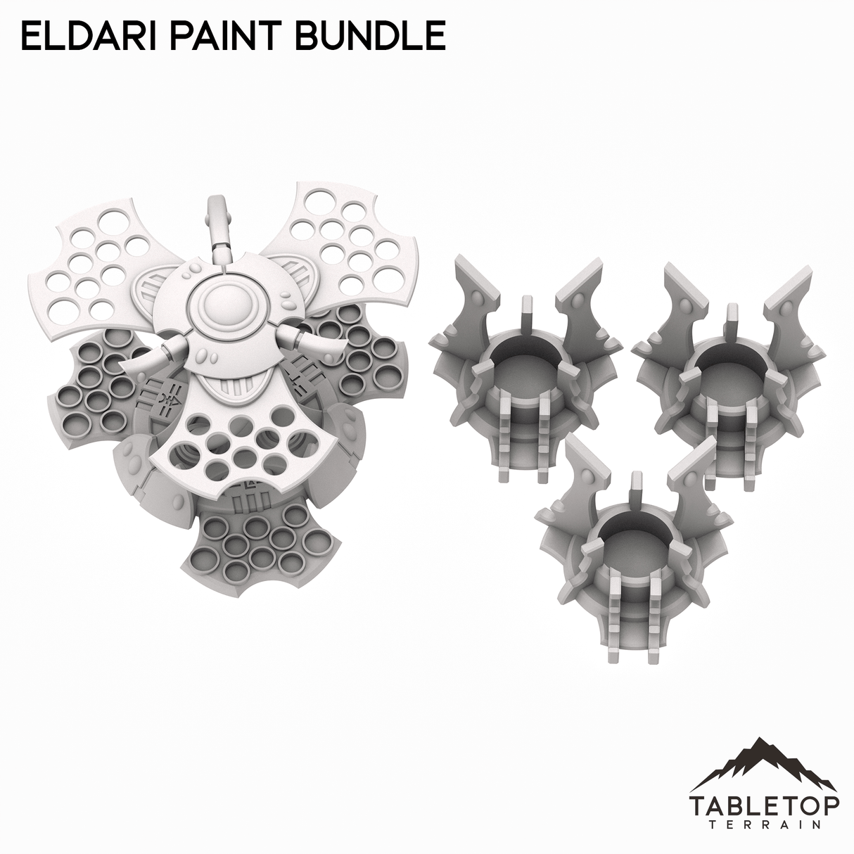 Tabletop Terrain Terrain Eldari Paint Bundle - Pot and Brush Holders