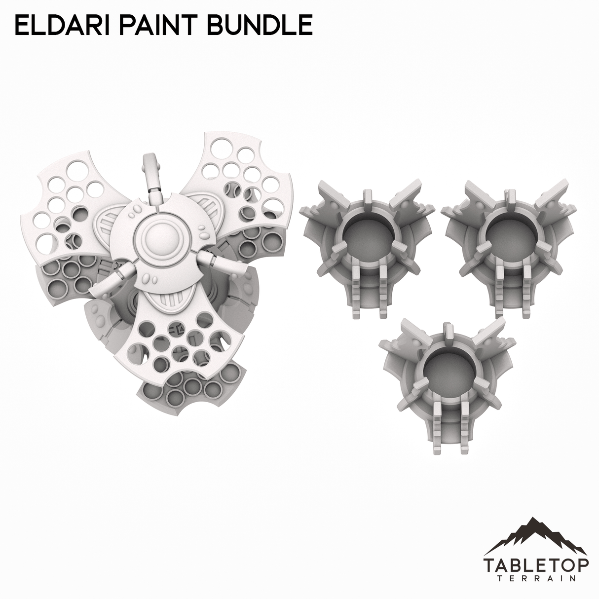 Tabletop Terrain Terrain Eldari Paint Bundle - Pot and Brush Holders