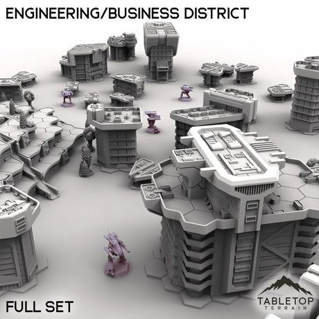 Tabletop Terrain Terrain Engineering/Business District Full Set HEXTECH HPG Engineering/Business District - City Map Pack