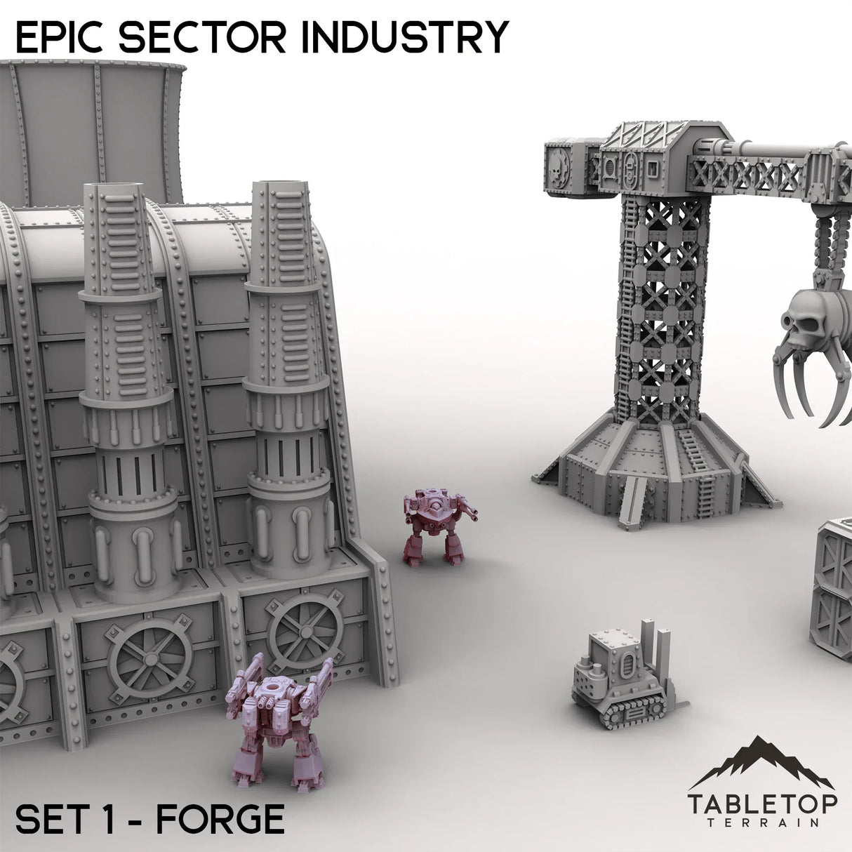 Tabletop Terrain Terrain Epic Sector Industry - Set 1 - Forge