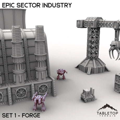 Tabletop Terrain Terrain Epic Sector Industry - Set 1 - Forge