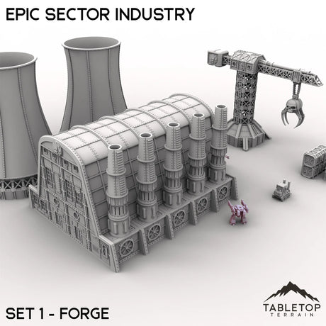 Tabletop Terrain Terrain Epic Sector Industry - Set 1 - Forge