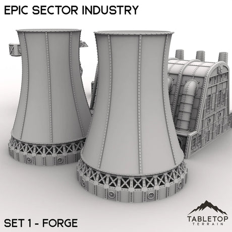 Tabletop Terrain Terrain Epic Sector Industry - Set 1 - Forge