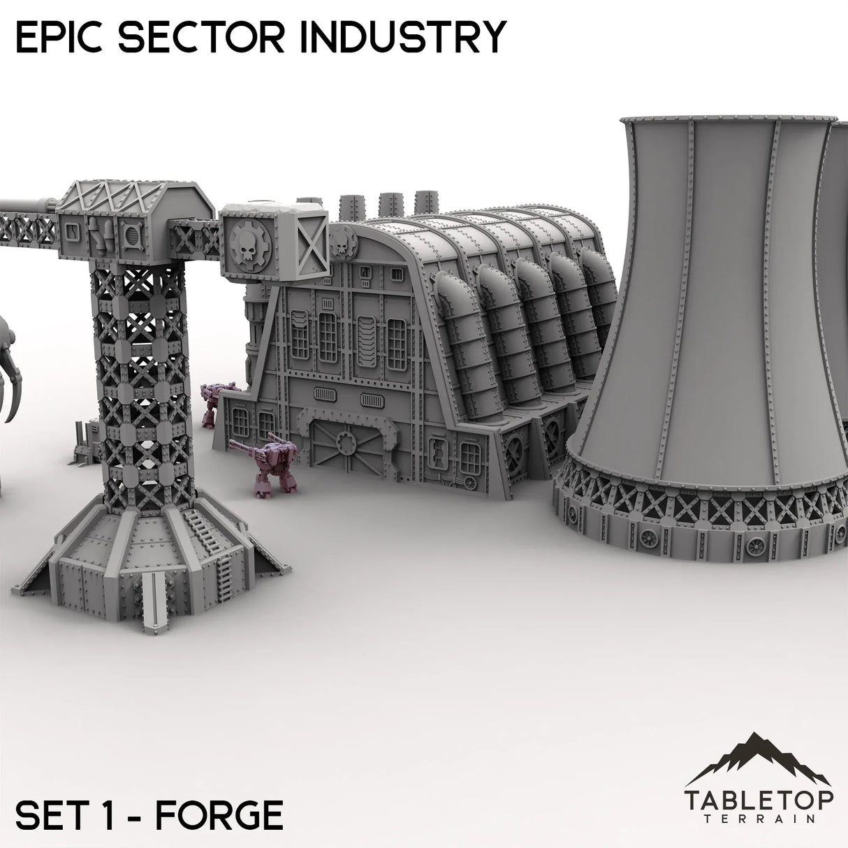 Tabletop Terrain Terrain Epic Sector Industry - Set 1 - Forge