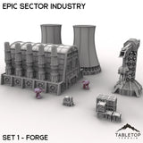 Tabletop Terrain Terrain Epic Sector Industry - Set 1 - Forge