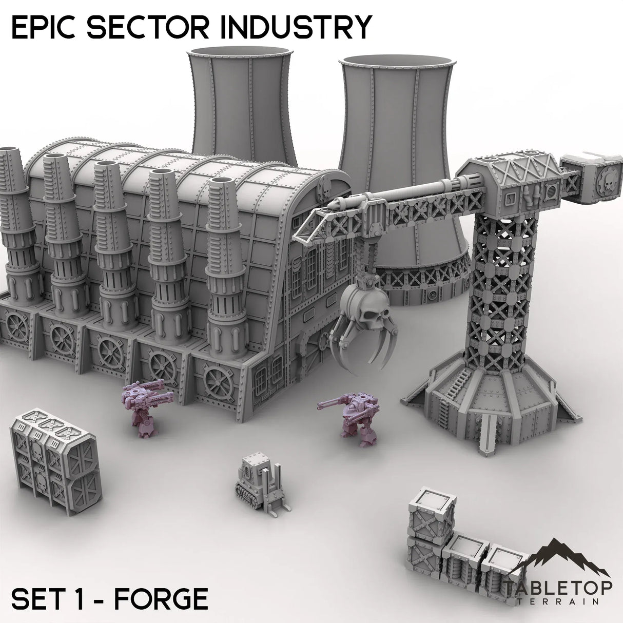 Tabletop Terrain Terrain Epic Sector Industry - Set 1 - Forge