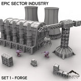 Tabletop Terrain Terrain Epic Sector Industry - Set 1 - Forge