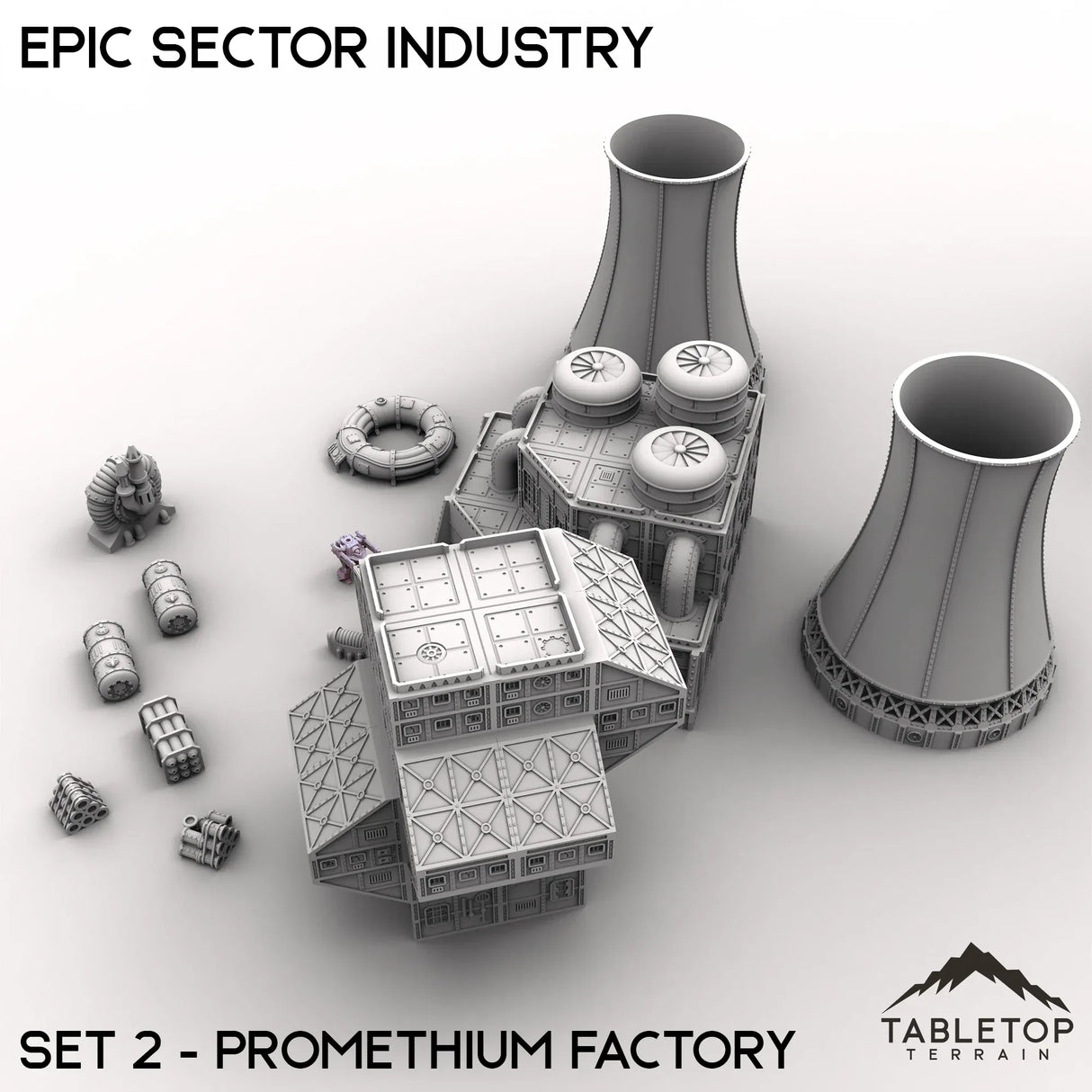 Tabletop Terrain Terrain Epic Sector Industry - Set 2 - Promethium Factory