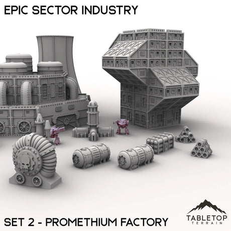 Tabletop Terrain Terrain Epic Sector Industry - Set 2 - Promethium Factory