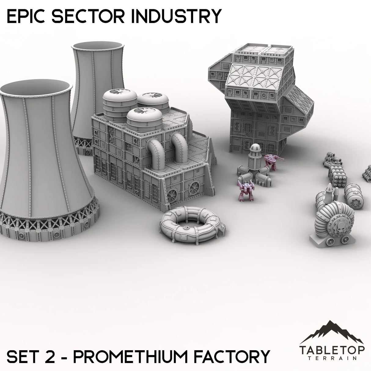 Tabletop Terrain Terrain Epic Sector Industry - Set 2 - Promethium Factory