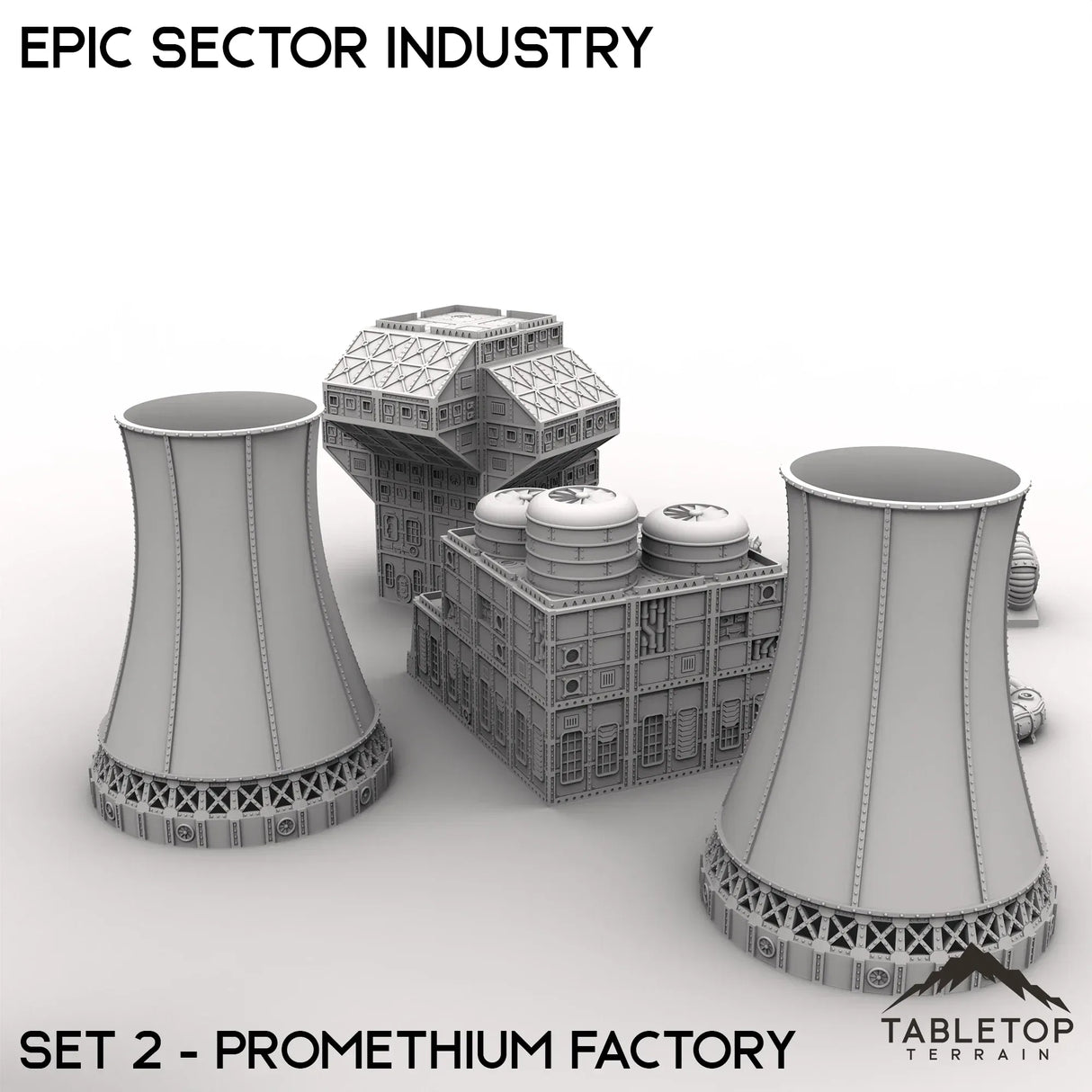 Tabletop Terrain Terrain Epic Sector Industry - Set 2 - Promethium Factory