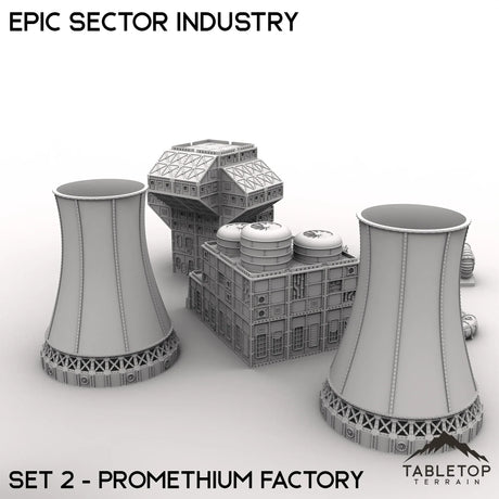 Tabletop Terrain Terrain Epic Sector Industry - Set 2 - Promethium Factory