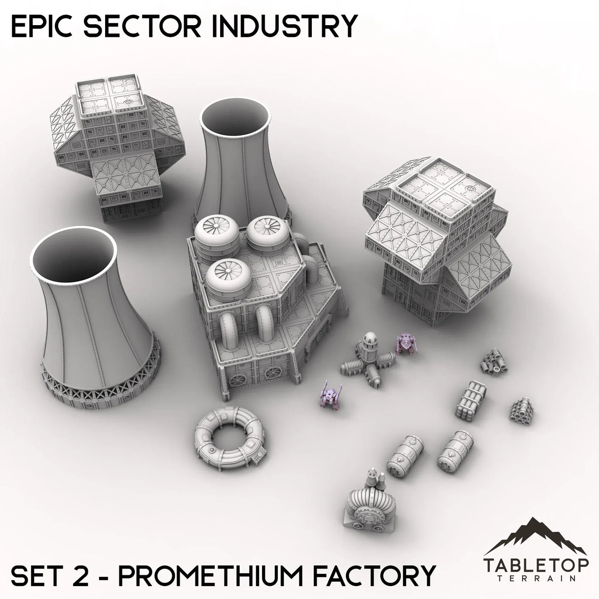 Tabletop Terrain Terrain Epic Sector Industry - Set 2 - Promethium Factory