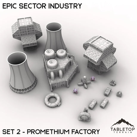 Tabletop Terrain Terrain Epic Sector Industry - Set 2 - Promethium Factory