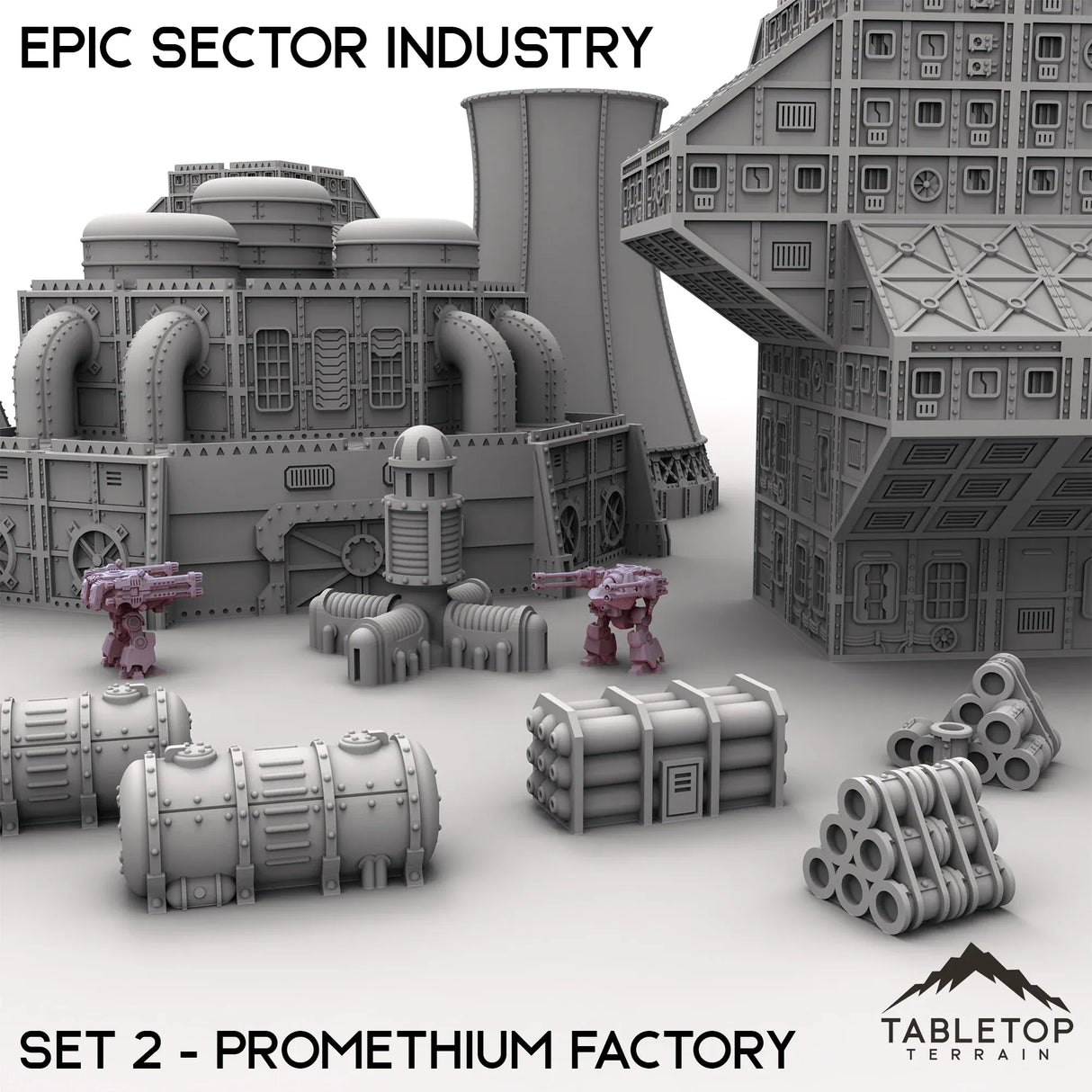 Tabletop Terrain Terrain Epic Sector Industry - Set 2 - Promethium Factory