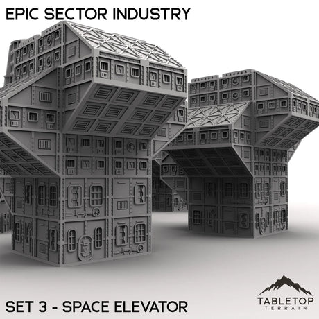 Tabletop Terrain Terrain Epic Sector Industry - Set 3 - Space Elevator