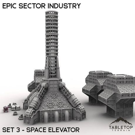 Tabletop Terrain Terrain Epic Sector Industry - Set 3 - Space Elevator