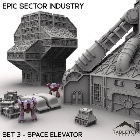 Tabletop Terrain Terrain Epic Sector Industry - Set 3 - Space Elevator