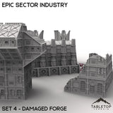 Tabletop Terrain Terrain Epic Sector Industry - Set 4 - Damaged Forge