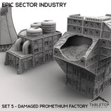 Tabletop Terrain Terrain Epic Sector Industry - Set 5 - Damaged Promethium Factory