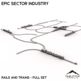 Tabletop Terrain Terrain Epic Sector Industry - Set 6 - Rails and Trains