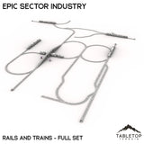 Tabletop Terrain Terrain Epic Sector Industry - Set 6 - Rails and Trains