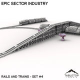 Tabletop Terrain Terrain Epic Sector Industry - Set 6 - Rails and Trains