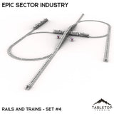 Tabletop Terrain Terrain Epic Sector Industry - Set 6 - Rails and Trains