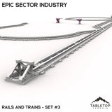 Tabletop Terrain Terrain Epic Sector Industry - Set 6 - Rails and Trains