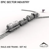 Tabletop Terrain Terrain Epic Sector Industry - Set 6 - Rails and Trains
