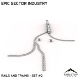 Tabletop Terrain Terrain Epic Sector Industry - Set 6 - Rails and Trains