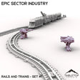 Tabletop Terrain Terrain Epic Sector Industry - Set 6 - Rails and Trains