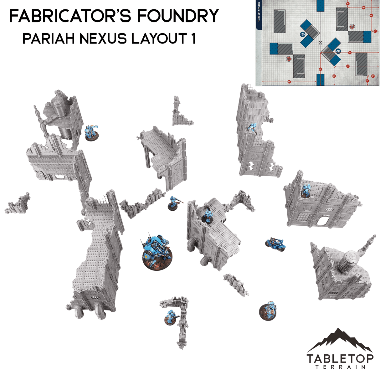 Tabletop Terrain Terrain Fabricator's Foundry - Pariah Nexus Compatible 10e Table Set