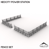 Tabletop Terrain Terrain Fence Set / 32mm NeoCity Power Station