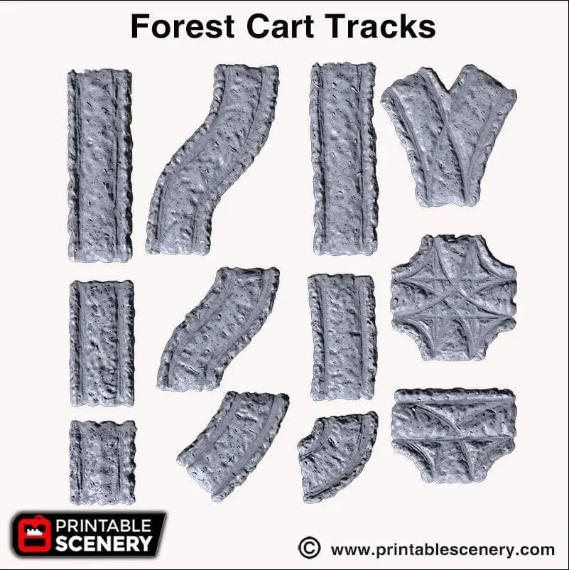 Tabletop Terrain Terrain Forest Cart Tracks - Fantasy Scatter Terrain