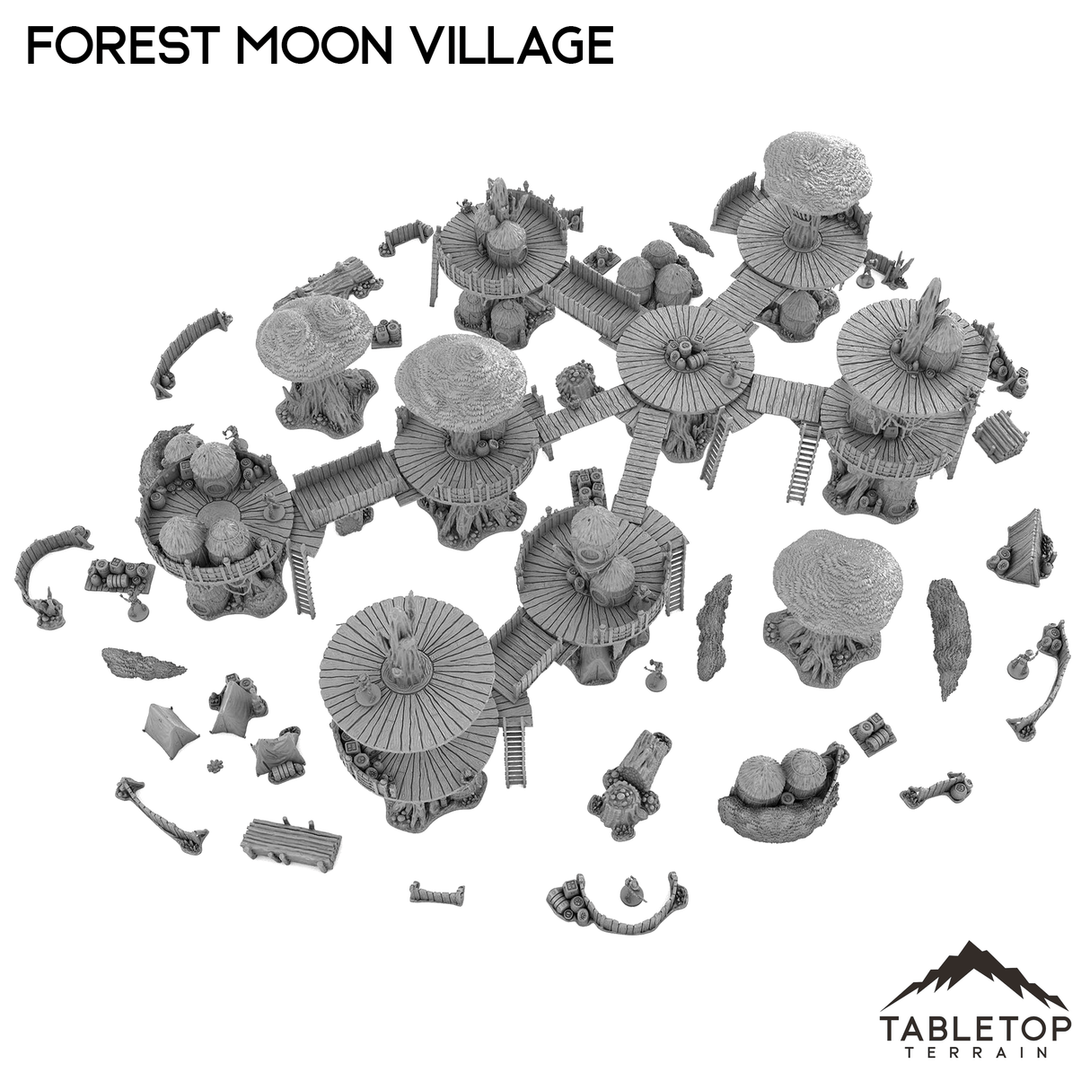 Tabletop Terrain Terrain Forest Moon Village Bundle 1