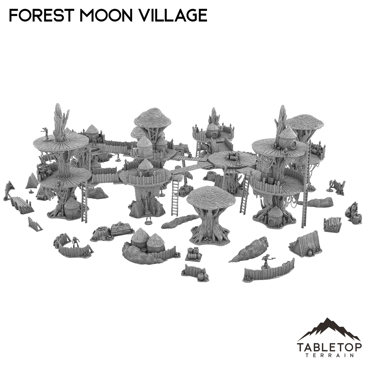 Tabletop Terrain Terrain Forest Moon Village Bundle 1