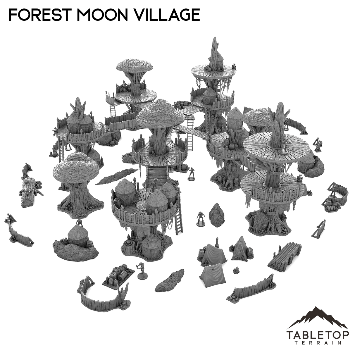 Tabletop Terrain Terrain Forest Moon Village Bundle 1