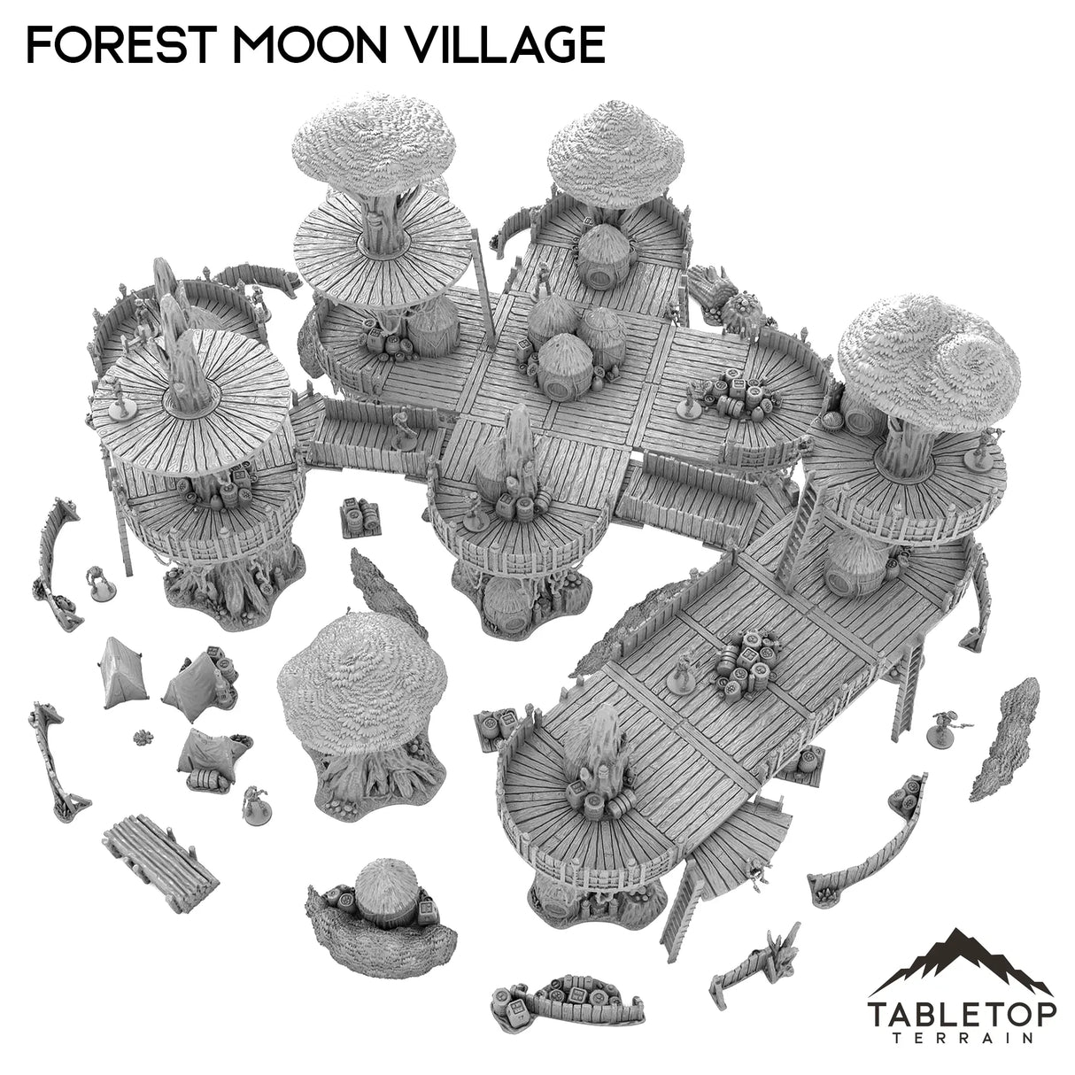 Tabletop Terrain Terrain Forest Moon Village Bundle 2