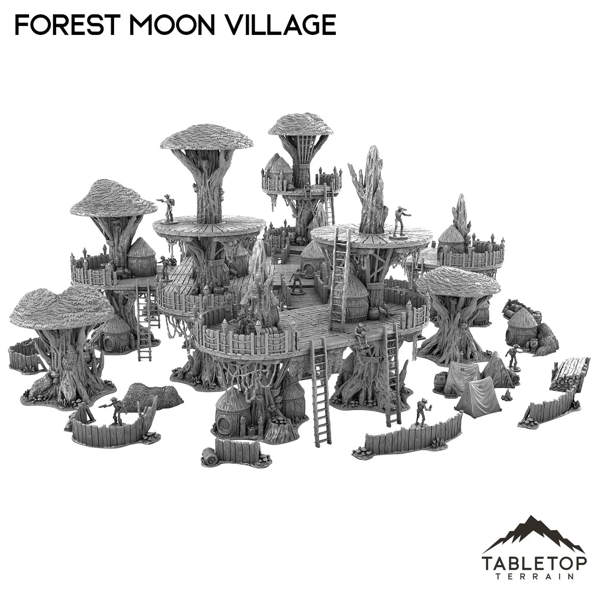 Tabletop Terrain Terrain Forest Moon Village Bundle 2